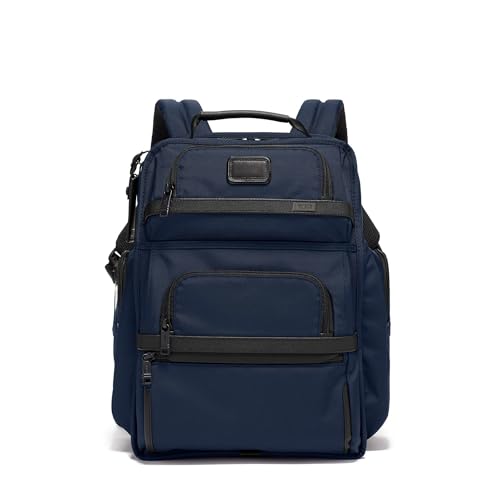 TUMI - Alpha Brief Pack - Men's and Women's Work and Travel Laptop Backpack with Padded Adjustable Strap - Fits Up to 15' Screen - Navy