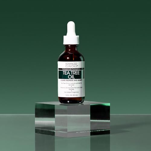 Advanced Clinicals Tea Tree Oil For Skin Facial Serum | Tea Tree Serum For Face With Vitamin E + Botanicals To Help Improve Appearance Of Large Pores & Skintone For Smoother Looking Skin, 1.8 Fl Oz