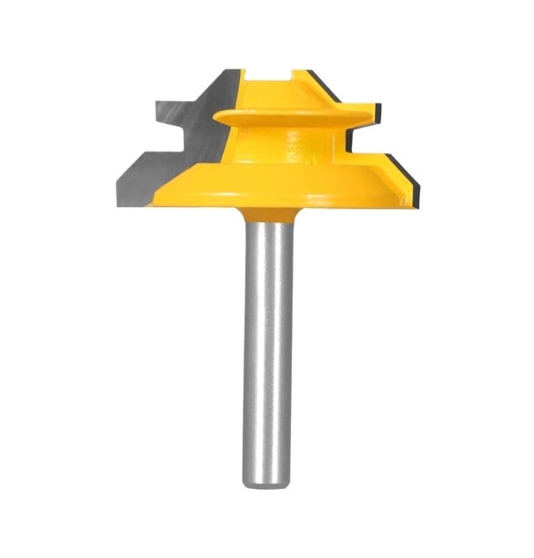 1pc 45° stopniowy zamek ukośny frez 6MM 6.35MM 8MM 12MM 12.7MM do obróbki drewna narzędzi trzpieniowy(12x70x30.2)