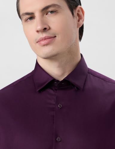 Image of Symbol Premium Men's Slim Fit Satin Formal /Dress Shirt | 100% Cotton | Soft & Lustrous Finish | Available in Plus Sizes