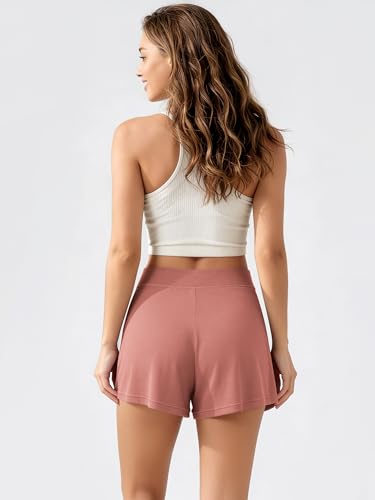 Image of ODODOS 2-Pack Ultra-Soft Modal Lounge Shorts for Women - Lightweight & Breathable Sleepwear, 3 inch Inseam