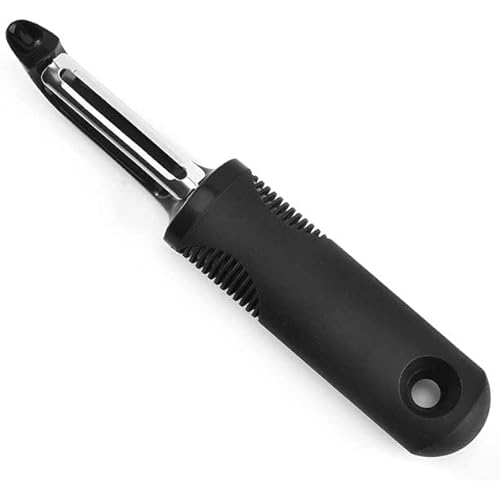 Vegetable Peeler For Kitchen, Swivel Fruit Peeler, Soft Grip Handle, Black #TOP1