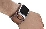 Genuine Leather Burnished Tan Cuff for Apple Watch