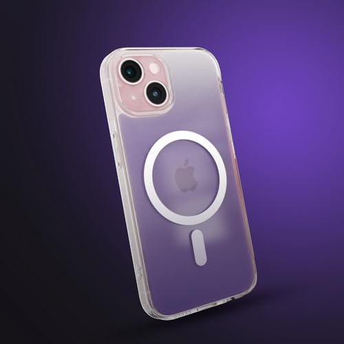 Image of Vaku Luxos Maven Magpro Back Cover Case for iPhone 15 Plus Scratch Resistant Slim Fit Protective Design Military-Grade Protection Compatible with Mag-Safe Wireless Charging - Purple