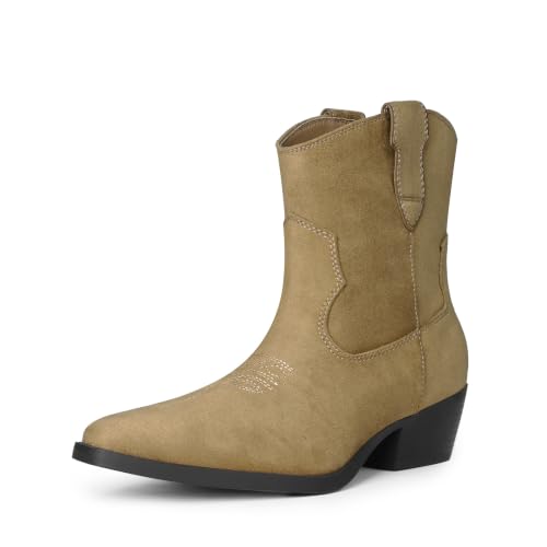Dream Pairs Women's Faux Suede Slip-On Ankle Booties w/ Block Heel (4 colors) - image 1