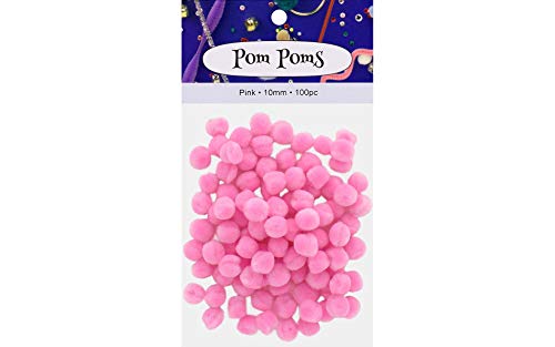 PA Essentials Pom 10mm Pkg 100pc Pink