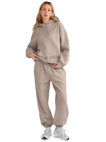 Image of AUTOMET Womens 2 Piece Lounge Sweatsuit Fall Fashion Matching Sweat Sets | Oversized Fall Hoodies & Baggy Jogger Sweatpants Fashion 2026 Outfits