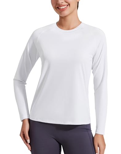 Pioneer Camp Rash Guard for Women Sun Shirts UPF 50+ SPF UV Protection Long Sleeve Workout Tops Hiking Running Quick Dry