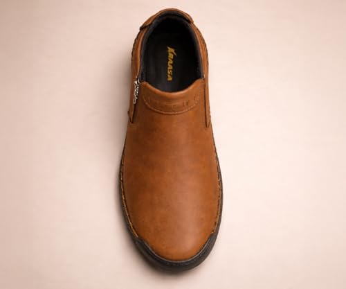 Image of Kraasa Men's Stylish Trendy Sneakers | High Tops Synthetic Side Zipper Casual Shoes | Ultra Soft Cushioned Insole | Airmix Sole Footwear