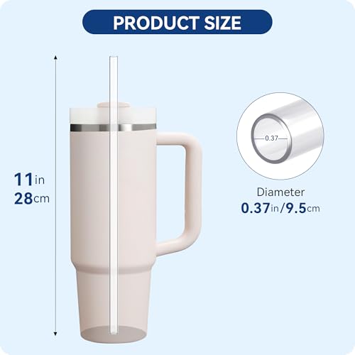 Image of Replacement Straws for Stanley 30 oz Tumbler, 11 inch Long Reusable Straws For STANLEY 30 oz Cups, Tritan Hard Plastic 100% BPA Free Straw Also Fit Simple Modern 30oz Tumblers (6 Pack Clear)