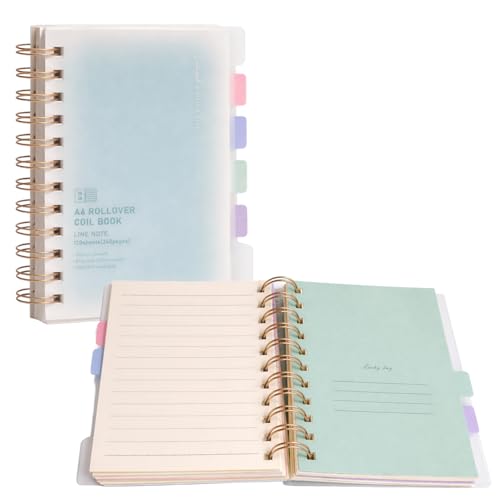 Image of FunBlast Diary for Girls - Spiral Notebook Diary, Ruled Notebooks for Boys & Girls, Cute Kawaii Stationery, Aesthetic A6 Size Journal Diary - 240 Pages (Light Green)