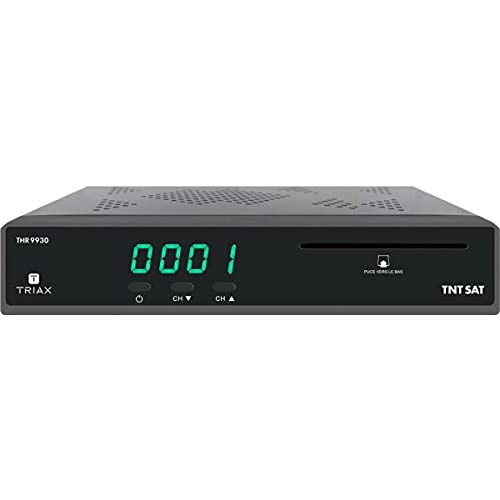 Terminal DE Reception TNT Gratuite par Satellite HD THR 9930 - avec Carte D'ACCES TNTSAT, Port USB pour ENREGISTREMENTS