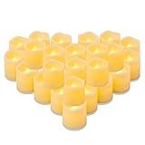 EHIOG 24 Velas LED Sin Llama a Pilas, Interior y Exterior
