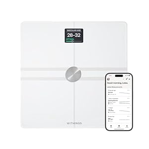 WITHINGS Body Comp – Scale for Body Weight and Complete Body Analysis, Wi-Fi & Bluetooth, Baby Weight Scale, Digital Scale, Accurate Visceral Fat, Heart Health, Scales Compatible with Apple, FSA/HSA