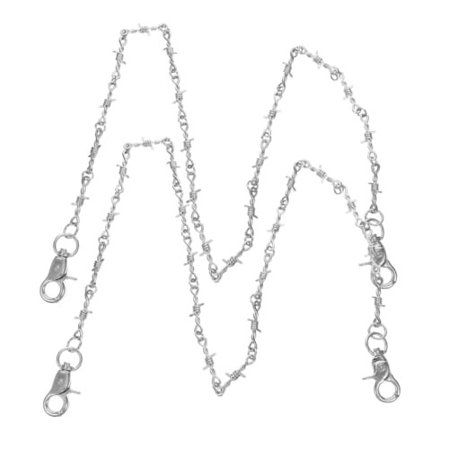 Holibanna 2pcs Trousers Chains for Style Wallet Chains for Men Women for Punk Fashion Accessories Secure Clasp Design