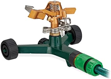 Relaxdays Pulsationssprenger Metall - 360° Gartenbewässerung Bis 24m Reichweite