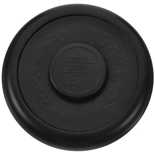 Healvian Piedra de Tinta para Caligrafía 10 Cm Tapa Losa de Tinta de Plástico Resistente para Moler Adecuado para Dibujo Chino y Escritura Tradicional