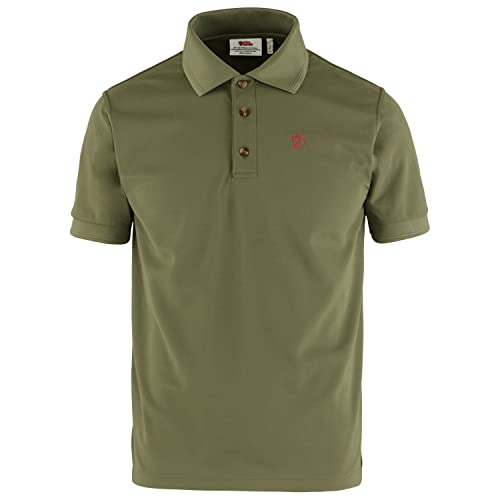 Fjällräven Herren Crowley Pique Polo Shirt, Light Olive, L