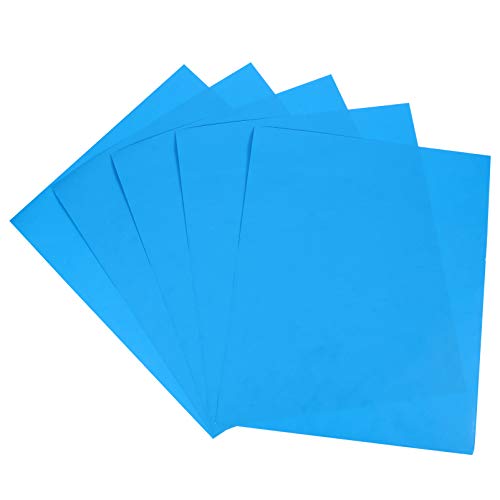 Sewroro 10pcs Transfer Paper and Tracing Paper Carbon Water-Soluble Tracing Paper for Home Sewing - Paint with Pen (Blue)