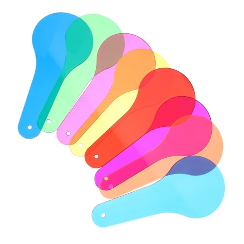 BESTonZON 8 Blatt Farbdurchscheinende Folien für Farbexperimente Teiliges für Kreative Farbentdeckung und Frühkindliche Bildung Sichere Acrylmaterialien für Unterricht und Lernressourcen