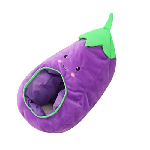 OFFIGAM Sombrero de Berenjena de Felpa 46x25 Cm Color Berenjena para Disfraz de Fiesta y Cosplay, Accesorio Divertido para Fotografía y Eventos Infantiles