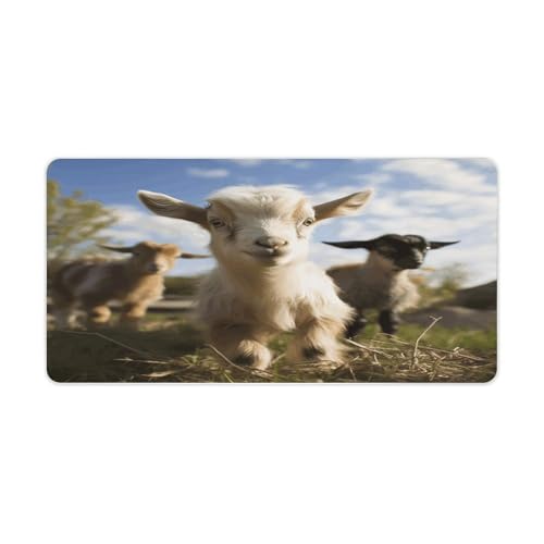 Cute Goat1 Desk Pad con base de goma