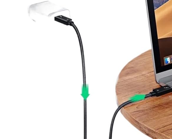 Cable de datos USB 4 USB-C de 40 Gbps PD 240 W, carga rápida*/ing tipo/C Char*/ge Line (Thunder-Bolt 4,0,5 m)