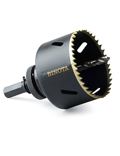 BINOTA Sierra Perforadora Bimetálica M42 68 mm, para Metal, Madera, Madera Contrachapada, PVC, Yablero de Fibra, Panel de Yeso Cover
