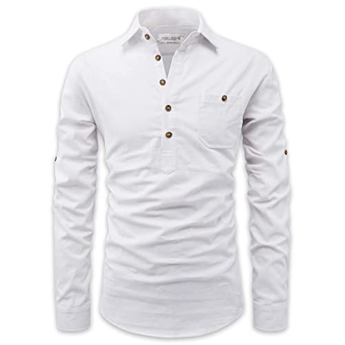 Image of Vida Loca Men Cotton Full Sleeve Casual Spread Collor Slim Fit Short Kurta for Men and Boys (Pack of 2)