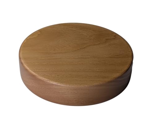 Socles circulaires en bois massif finition vernis chêne épaisseur 3 cm diamètre 15 x 3 cm