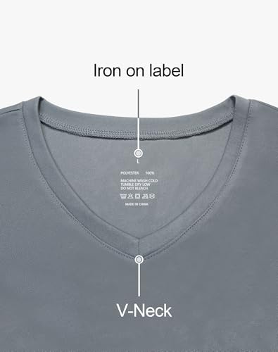 Men's T Shirts Quick Drying V-Neck Athletic Shirt Running Gym Workout Moisture Wicking T-Shirt for Casual4