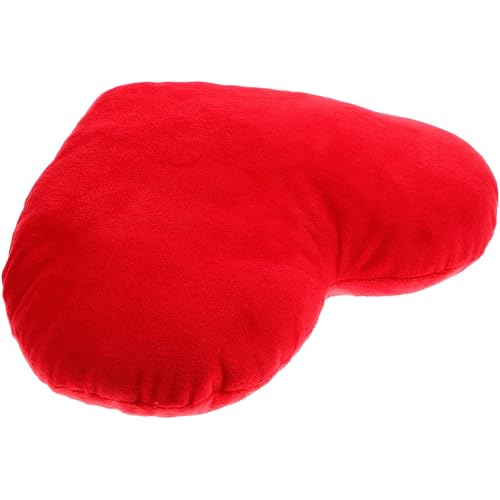 Tofficu Cojín Decorativo Forma de Corazón 30 Cm de Felpa Roja Suave para Decoración de San Valentín y Bodas, Almohada Romántica para Sofá, Cama y Obsequio de Parejas