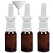 Produktbild 3 x Sprühflasche 15ml Nasenspray Zerstäuber aus Braunglas inkl. Trichter