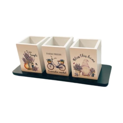 Sharplace Porta Utensilios, Porta Cubiertos, Moderno, Versátil, Decorativo, Utensilios, Ollas, Cucharas, Cuchillos, Tenedores, Organizador de Encimera, Fiesta
