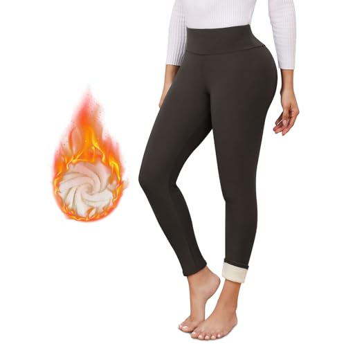 Leggins Termicos Mujer Invierno Cálido Cintura Alta Elástico Gruesas Pantalon Forro Polar Terciopelo Grueso Leggins Mallas L Gris Oscuro