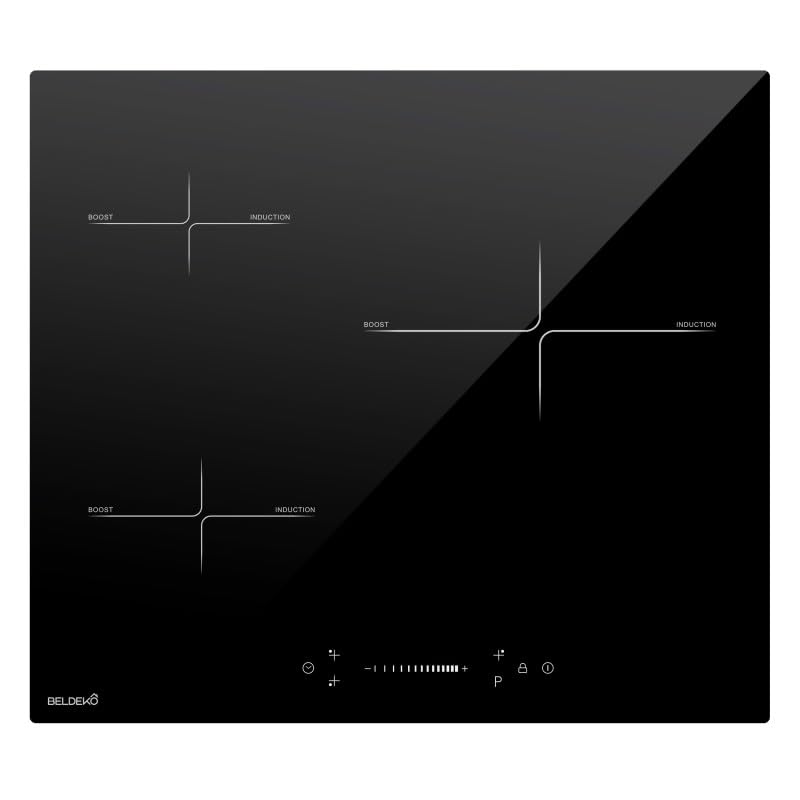 Plaque Induction 3 Feux Encastrable avec Slide Control BELDEKO - 7200W avec Booster - 10 Niveaux de...