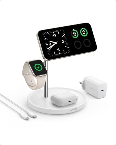 Caricatore Wireless Magnetico 15W MW1 Bianco, Con Adattatore