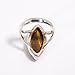 Natural Tiger Eye Ring 925 Sterling Silver Handmade Statement Boho Rings Jewelry Gift for Her (6.5)