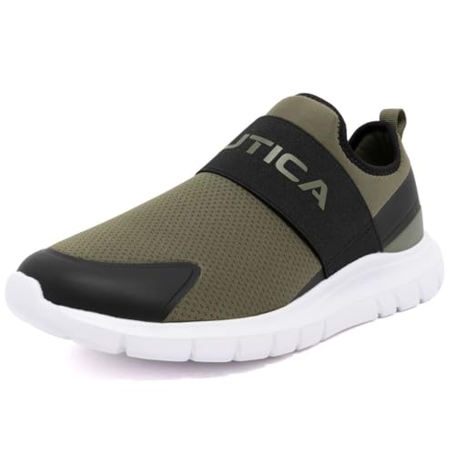 Image of Nautica Men's Slip-On Sneakers - Casual Fashion Shoes for Walking, in Medium & Wide Widths