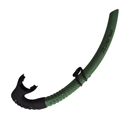 Palantic Green Spearfishing Free Dive Low Volume Flexible Snorkel One Size
