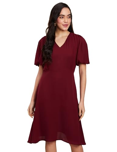 Symbol Premium Women's Fit & Flare Dress (Below Knee Length | Sty...