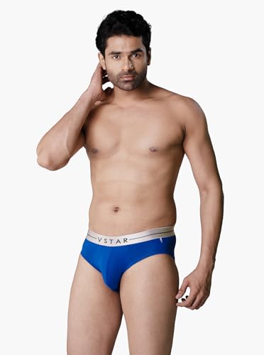 Image of VSTAR SG 04 Men's Cotton Elastane Brief with Metallic Waistband