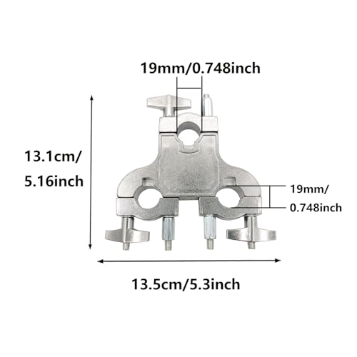 Abrazadera multiusos para batería Jiayouy, abrazadera metálica de expansión de 3 vías para soporte de platillos y accesorios miniatura 5