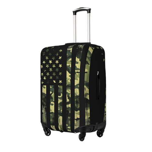Usa Flag Green Camouflage Travel Luggage Cover Suitcase Protector Bag, Fits 18-32 Inch Luggage, Anti-Scratch Suitcase Sleeve For Kid And Adult,X-Large2