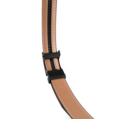 Image of Men's Belt, Ratchet Dress Casual Belt with Adjustable Automatic Buckle Trim to Fit