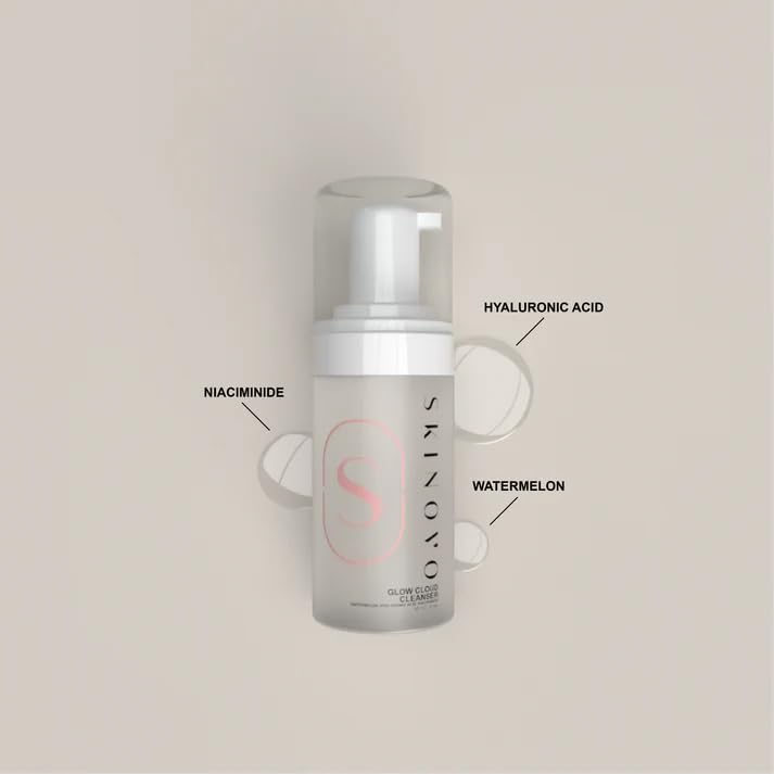 Glow Cloud Cleanser with Watermelon, Hyaluronic Acid & Niacinamide – Hydrating & Brightening Face Wash for Radiant, Dewy Skin – Gently Removes Impurities – Vegan, Cruelty-Free, Clean Skincare Formula
