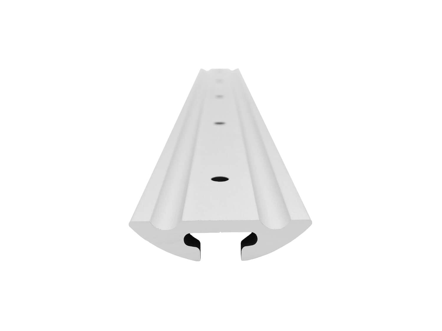 Airlineschiene halbrund, gebohrt, 50 x 11,5 mm, 500 mm, 4er Set | Zurrschiene | 50 cm | kompatibel mit Fittingen | Silber eloxiert | für Transporter, Wohnwagen, Sprinter | 0,5 m