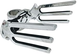 Krypt Towers Wakeboard Rack, Polished Aluminum Wakeboarding Tower Holder, Adjustable Angle Base to Level with Boat, Clamp Fits Tubing Sizes: 1 3/4