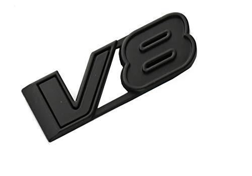 Image of CDD 2pcs V8 Emblems 3D Sticker Nameplate Badge Decal Replacement for 17-21 Truck Canyon Colorado (Matte Black)
