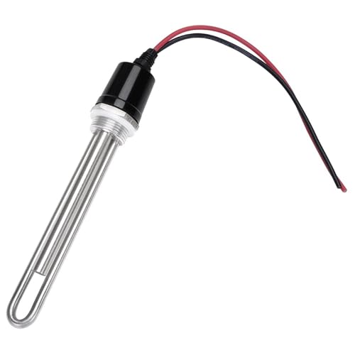 ���M DC Electric Heating Element 1"/32MM Thread Solar Water Heater with Temperature Control 12V 24V 36V 48V SUS304(12v 100w)